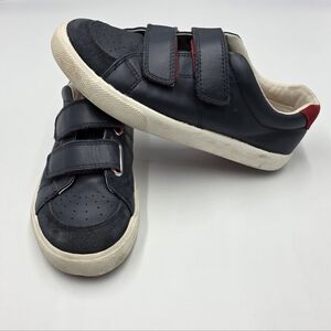 Mini Boden boys' navy leather sneakers size 3